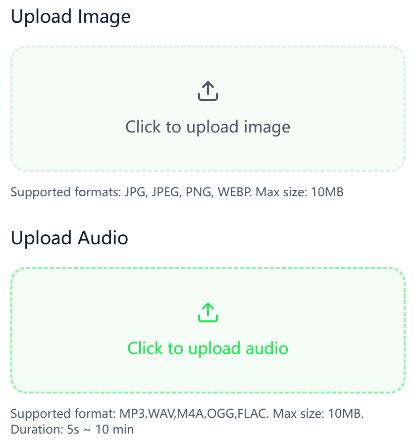 Upload Audio & Reference — step 01
